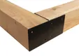T-Hoek verbinding verzinkt 115x223mm voor palen 120-150mm zwart