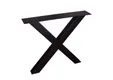 Tafelpoot model x zwart metaal 820x730x150mm