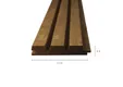 Triple Rhombus thermisch gemodificeerd Ayous 24x145mm (werkend 132mm)