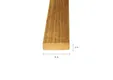 Thermo Grenen lat 20x64mm geschaafd