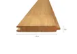 Thermo Grenen blokhutprofiel 20x140mm (130mm werkend)