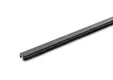 Tochtstrip 2600mm voor glazen schuifwand mat zwart