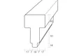Tussenstijl Meranti kozijnhout (model B) 66x110mm 2x gegrond 
