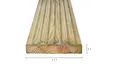 Vlonderplank 28x145mm geïmpregneerd