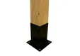 Voetsteun verzinkt 125x125mm voor palen van 85-110mm zwart