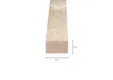 Panlat Vuren 25x42mm (24x38mm netto) geschaafd per 10 stuks
