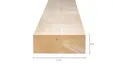 Balk Vuren 63x160mm (58x155mm netto) geschaafd 