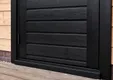Vuren glasdeur zwart ruit 100x205cm links inclusief RVS deurbeslag