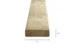 Regel Vuren 32x100mm (28x95mm netto) geschaafd geïmpregneerd 