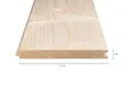 Vloerdeel Vuren 22x175mm (werkend 18x163mm) mes en groef geschaafd 