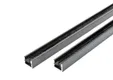 Wandprofiel 2700mm voor 1-rail glazen schuifwand mat zwart