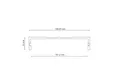 Wandprofiel 2700mm voor 5-rail glazen schuifwand mat zwart