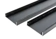 Wandprofiel 2700mm voor 6-rail glazen schuifwand mat zwart