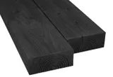 Balk Douglas hout 75x175mm fijnbezaagd zwart geïmpregneerd (gedompeld)