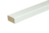Glaslat F3 Meranti 17x28mm (rechthoekig met 1 afgeronde hoek) Komo 80mu wit gegrond per 10 stuks