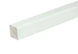 Glaslat F5 Meranti 25x25mm (rechthoekig met 1 afgeronde hoek) Komo 80mu wit gegrond per 10 stuks