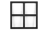 Metalen raam vast vierkant dubbelglas 50x50x5cm zwart