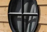 Metalen raam vast ovaal enkel glas 40x51x5,6cm zwart