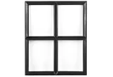 Metalen raam vast rechthoek dubbelglas 50x60x5cm zwart