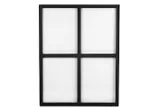 Metalen raam vast rechthoek dubbelglas 75x95x4,5cm zwart