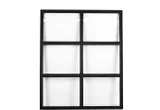 Metalen raam vast rechthoek dubbelglas 98x82x4,5cm zwart