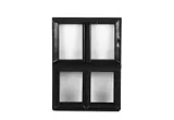 Metalen raam openklapbaar rechthoek dubbelglas 30x40x5cm zwart