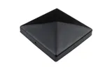 Paalkap Piramide 121x121mm zwart