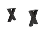 Poot voor bank/bijzettafel model X 420x380mm (Profiel 80x80mm) zwart