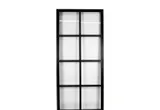 Stalen schuifdeur 8-vaks zwart met glas 957x2095mm
