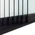Glazen schuifwand 7-rail mat zwart RAL 9005M
