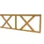 Douglas verandahek met kruis 228.5x73cm geïmpregneerd