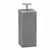 Betonpoer met draadeind en stelplaat 20x20cm (boven maat) 50cm antraciet