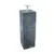 Betonpoer met draadeind en stelplaat 20x20cm (boven maat) 60cm | Antraciet