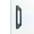 Deurgreep zelfklevend voor glazen schuifwand 150x36mm antraciet 