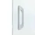 Deurgreep zelfklevend voor glazen schuifwand 150x36mm mat wit 