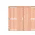 Dubbele deur Douglas hout - buitenmaat 250x209cm met RVS deurbeslag&nbsp;
