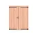 Dubbele deur Douglas hout - buitenmaat 168x209cm met Zwart deurbeslag