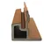 Houtcomposiet Eindprofiel voor Rhombus 58x58mm - Teak (warm bruin)