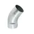 Bocht zink 40° ø80mm t.b.v. HWA-buis ø80mm