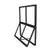 Metalen raam openklapbaar rechthoek dubbelglas 75x95x4,5cm zwart