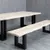 Tafelpoot model Dubbele U metaal 710x800mm (Profiel 40x100mm) zwart