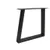 Tafelpoot model U Trapezium Elegant metaal 720x800mm (Profiel 40x100mm) zwart