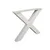 Tafelpoot model X metaal 710x800mm (Profiel 100x100mm) wit