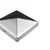 Paalkap piramide 121x121mm RVS 