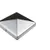 Paalkap piramide 91x91mm RVS 