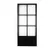 Stalen schuifdeur 6-vaks zwart met glas 957x2095mm