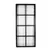 Stalen schuifdeur 8-vaks zwart met glas 957x2095mm