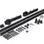 Schuifdeurbeslag recht model 200cm rail zwart