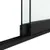 Glazen schuifwand 2-rail mat zwart RAL 9005M