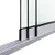Glazen schuifwand 3-rail mat wit RAL 9016M